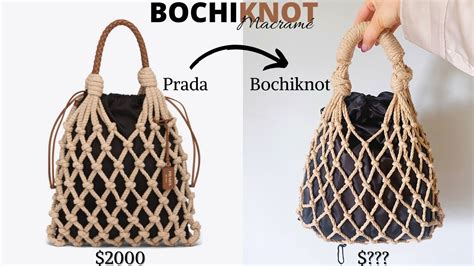 prada macrame|How to DIY a $2000 Prada Macrame Net Bag For $8.